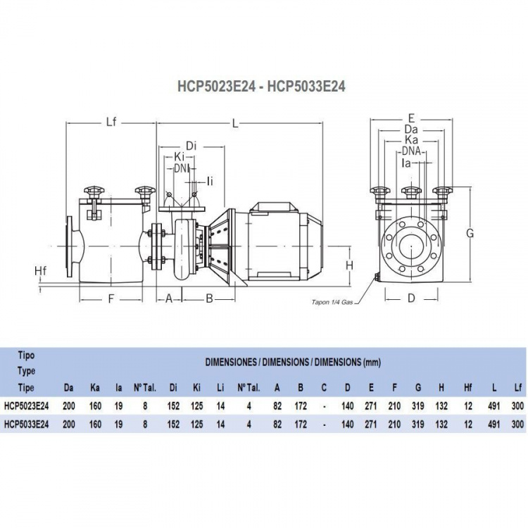 Насос с префильтром Hayward HCP5043E24  HCP5043E24 