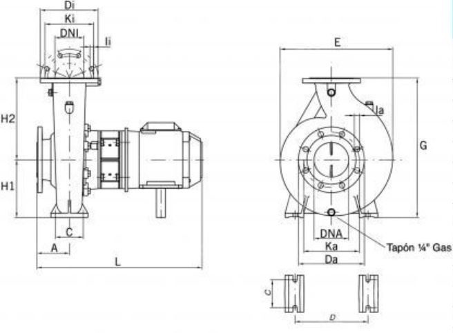 Насос без префильтра Bombas PSH DN 135  1DN13000E7V 