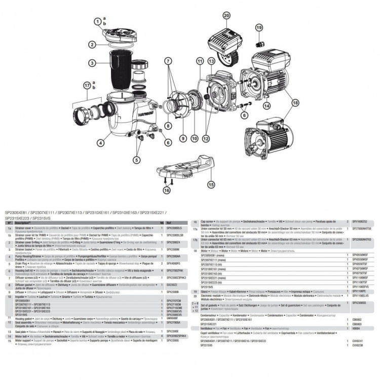 Насос с префильтром Hayward Max-Flo XL SP2315XE223  SP2315XE223 