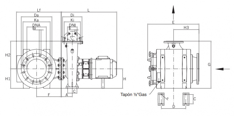 Насос с префильтром Bombas PSH FDN 135HV  1FN13000E4V 