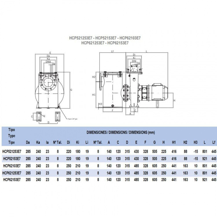 Насос с префильтром Hayward HCP62103E7  HCP62103E7 