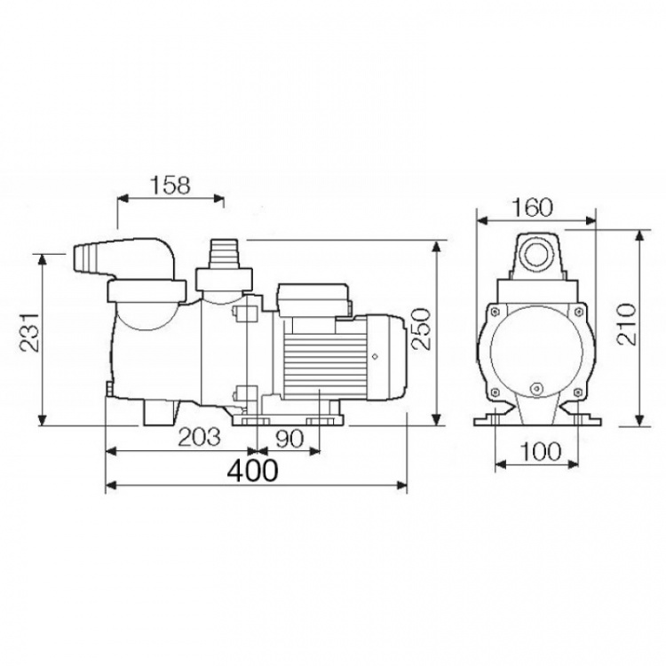 Насос с префильтром Pool King FCP-180S  B0302700213 