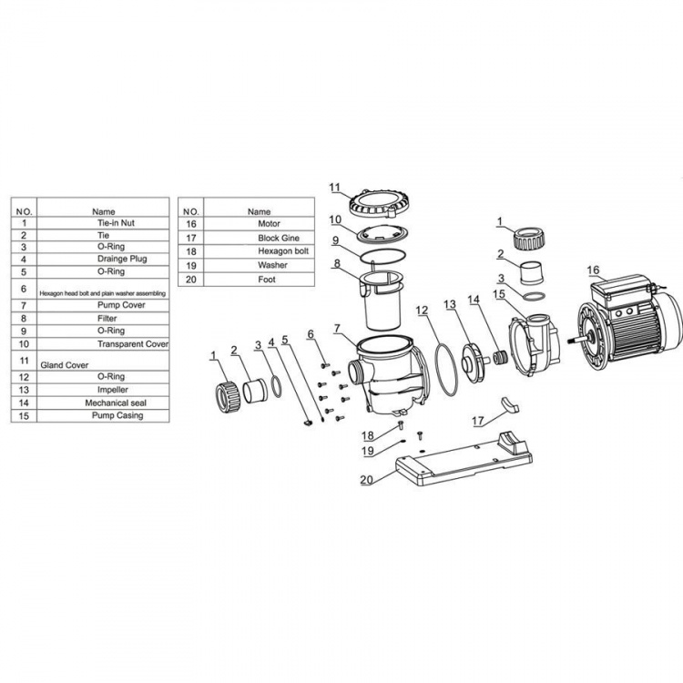 Насос с префильтром Aquaviva LX STP250T  STP250T/VWS250T 