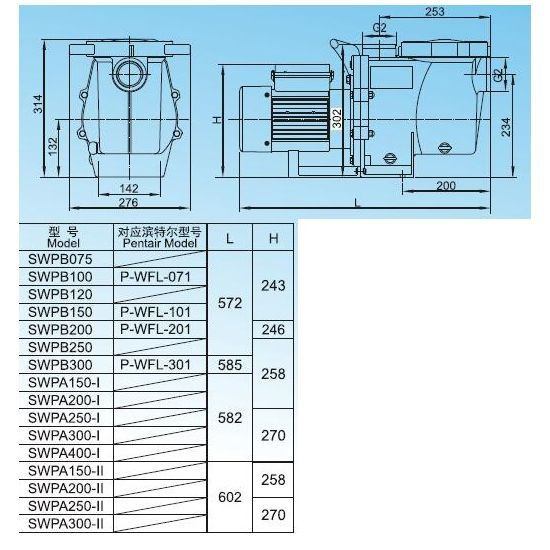 Насос с префильтром Aquaviva LX SWPB300T  SWPB300T 