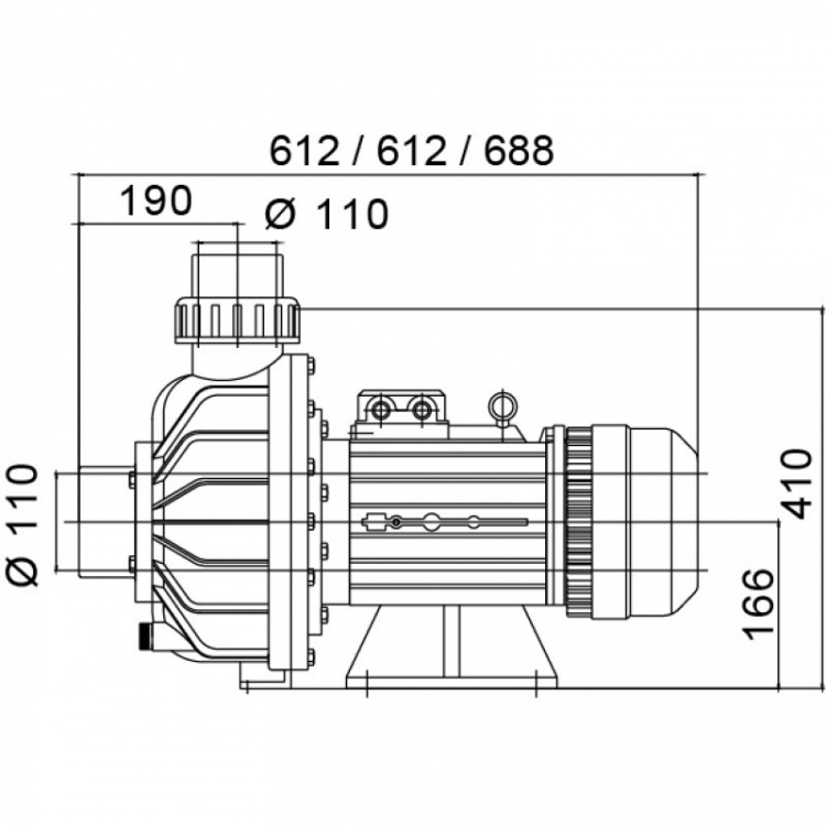 Насос без префильтра Pool King BTP-7500B  B0302802052 