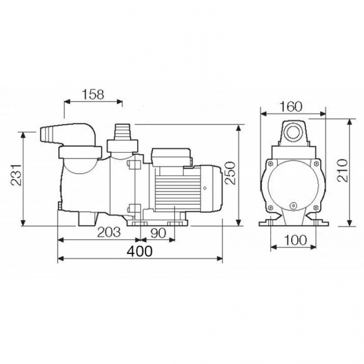 Насос с префильтром Pool King FCP-1100S  B0302702299 