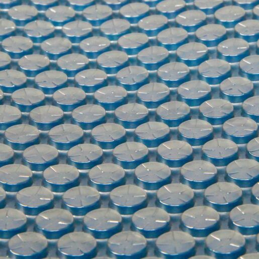 Плавающее покрывало Aquaviva Platinum Bubbles серебро/голубой (4х50 м, 500 мкм)  27798 