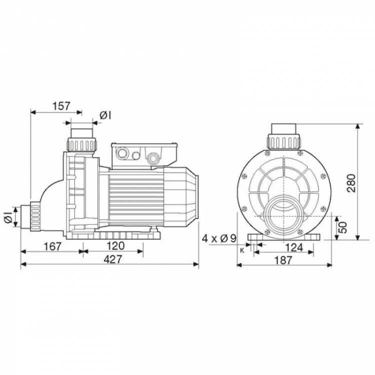 Насос без префильтра Pool King BTP-1100  B0302800228 