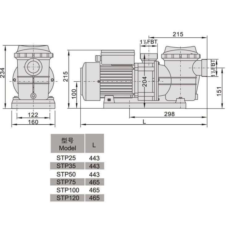 Насос с префильтром Aquaviva LX STP120M  STP120M/VW120M 