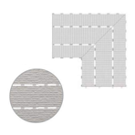 Переливная решетка угол 90 град. Serapool Apache, 38,5x38,5 см, серый