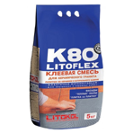 Litokol Клеевая смесь для плитки LITOFLEX K80 ECO, цвет серый, мешок 5кг