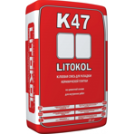 Litokol Клеевая смесь для плитки LITOKOL К47, цвет серый, мешок 25кг