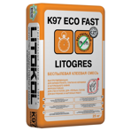 Litokol Клеевая смесь для плитки LITOGRES K97 ECO FAST, серый, мешок 25 кг