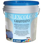 Mapei Штукатурная смесь Silexcolor Graffiato 1,2 мм BASE P, ведро 20 кг