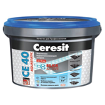 Ceresit Затирка для швов CE 40 Aquastatic 07 Серый, 2 кг