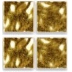 Мозаика стеклянная однотонная Irida Gold 10x10 мм OGS (желтая гофрированная), 1 элемент