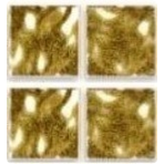 Мозаика стеклянная однотонная Irida Gold 20x20 мм OGS (желтая гофрированная), 1 элемент