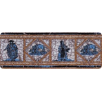 Плитка клинкерная Gresan Natural Cadaques Azul вставка-подступенник 12х33