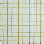 Мозаика стеклянная однотонная Vidrepur Antideslizante № 100 (на сетке)