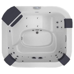 СПА бассейн Jacuzzi Italian Design Delos Pro Sound 215x190x80 см чаша White панели Дуб рифленый (снагревателем 3 кВт)