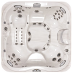 СПА бассейн Jacuzzi Premium J 375 231x231x97 см чаша Midnight обрамление Silver Wood