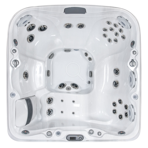 СПА бассейн Jacuzzi Premium J 465 224x224x99 (112) см чаша Desert Sand обрамление Silver Wood (с доп.изол. и музыкой)