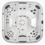 СПА бассейн Jacuzzi Premium J 585 231x231x92 (107) см чаша Platinum обрамление Silver Wood