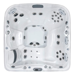 СПА бассейн Jacuzzi Premium J 465 224x224x99 (112) см чаша Porcelain обшивка Roasted Chesnut (с доп.изоляцией)