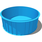 Полипропиленовый бассейн круглый 1,5x1,5 м, толщина стенки 4 мм (грунт)