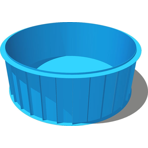 Полипропиленовый бассейн круглый 1,5x1,5 м, толщина стенки 4 мм (пов.)