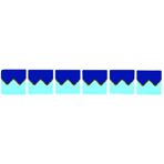 Бордюр из фарфоровой мозаики Serapool Miniser 50х50 мм кобальт-св.голубой (зиг-заг) (В)