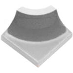 Плитка фарфоровая Serapool угловой элемент уголок сгибов 2 внутренних и наружного 4x4 см, белый