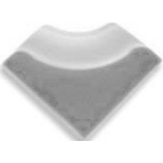 Плитка фарфоровая Serapool угловой элемент уголок сгибов 2 наружных и внутреннего 4x4 см, белый