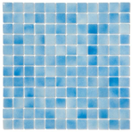 Мозаика стеклянная однотонная Castellon BP502 светло-голубая
