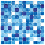 Стеклянная мозаичная смесь Castellon BP561 белый-голубой-кобальт микс