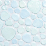 Мозаика стеклянная однотонная Giaretta Морские камешки Song of the water, лист 0.071 кв.м, на бумаге
