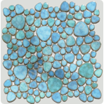 Мозаика керамическая однотонная Giaretta Морские камешки P-79, основа на сетке