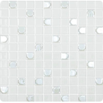 Мозаика стеклянная однотонная Vidrepur Elements Aura №100 Белый (на сетке)
