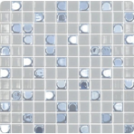 Мозаика стеклянная однотонная Vidrepur Elements Aura №109 Серый ( на сетке)