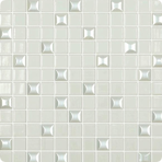 Мозаика стеклянная однотонная Vidrepur Elements Edna №100 Белый (на сетке)
