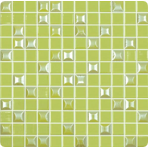 Мозаика стеклянная однотонная Vidrepur Elements Edna №601 Зеленый (на сетке)
