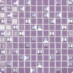 Мозаика стеклянная однотонная Vidrepur Elements Edna №833 Пурпурный (на сетке)