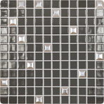 Мозаика стеклянная однотонная Vidrepur Elements Edna №836 Темно-коричневый (на сетке)