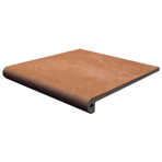 Плитка клинкерная Exagres Stone Peldano fiorentino brown ступень(фронт.) 33x33х3,8