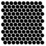 Мозаика фарфоровая однотонная Serapool 26,5 мм (круглая) черный