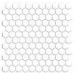 Мозаика фарфоровая однотонная Serapool 26,5 мм (шестигранная) белый атлас