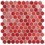 Фарфоровая мозаичная смесь Serapool Versicolor, шестигр. 26,5мм (красный/св красный)