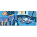 Плитка фарфоровая Serapool бордюр с рисунком 12,5х25 см Рыбки (А)