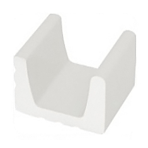 Переливной лоток керамический K1 белый, короткий