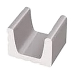 Переливной лоток керамический K1 серый, короткий